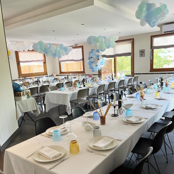 Sala allestita per battesimo